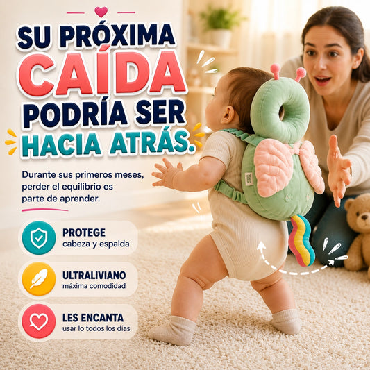 Cojín Protector Anticaídas para Cabeza y Espalda de Bebé: SafeSteps®