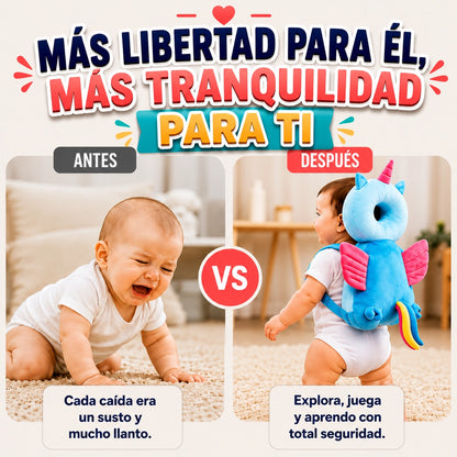Cojín Protector Anticaídas para Cabeza y Espalda de Bebé: SafeSteps®