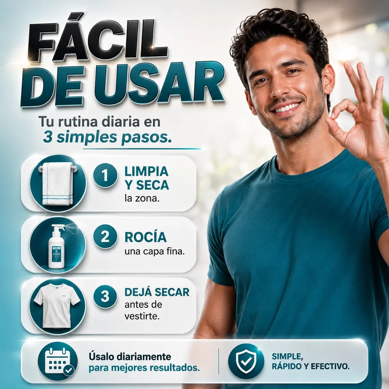 Axilas Secas, Confianza TOTAL: SWEATOFF®