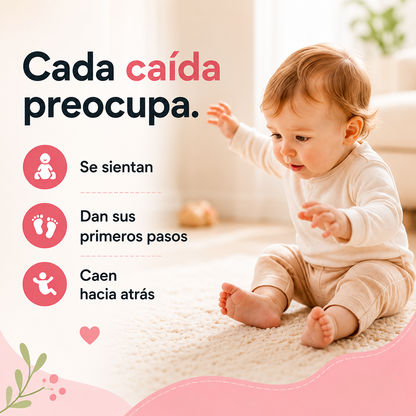 Cojín Protector Anticaídas para Cabeza y Espalda de Bebé: SafeSteps™