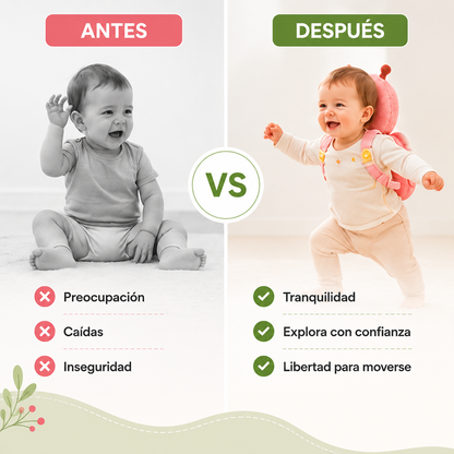 Cojín Protector Anticaídas para Cabeza y Espalda de Bebé: SafeSteps™