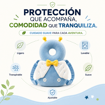 Cojín Protector Anticaídas para Cabeza y Espalda de Bebé: SafeSteps™